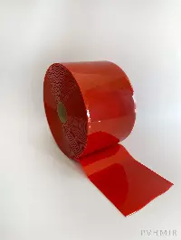 ПВХ завеса рулон красная непрозрачная 2x200 (2м)